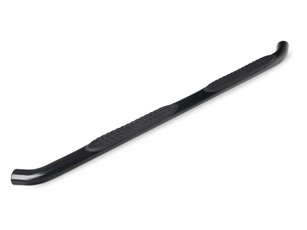 RedRock 3-Inch Round Curved Side Step Bars; Semi-Gloss Black (18-25 Jeep Wrangler JL 4-Door)