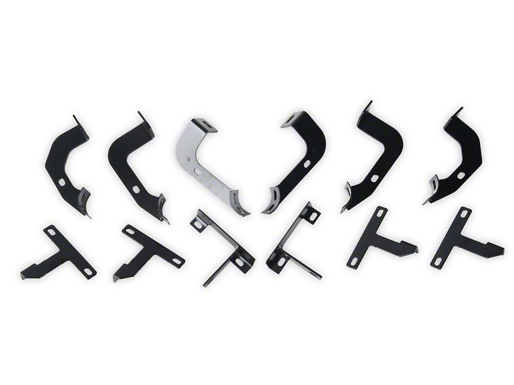 RedRock 3-Inch Round Curved Side Step Bars; Semi-Gloss Black (18-25 Jeep Wrangler JL 4-Door)