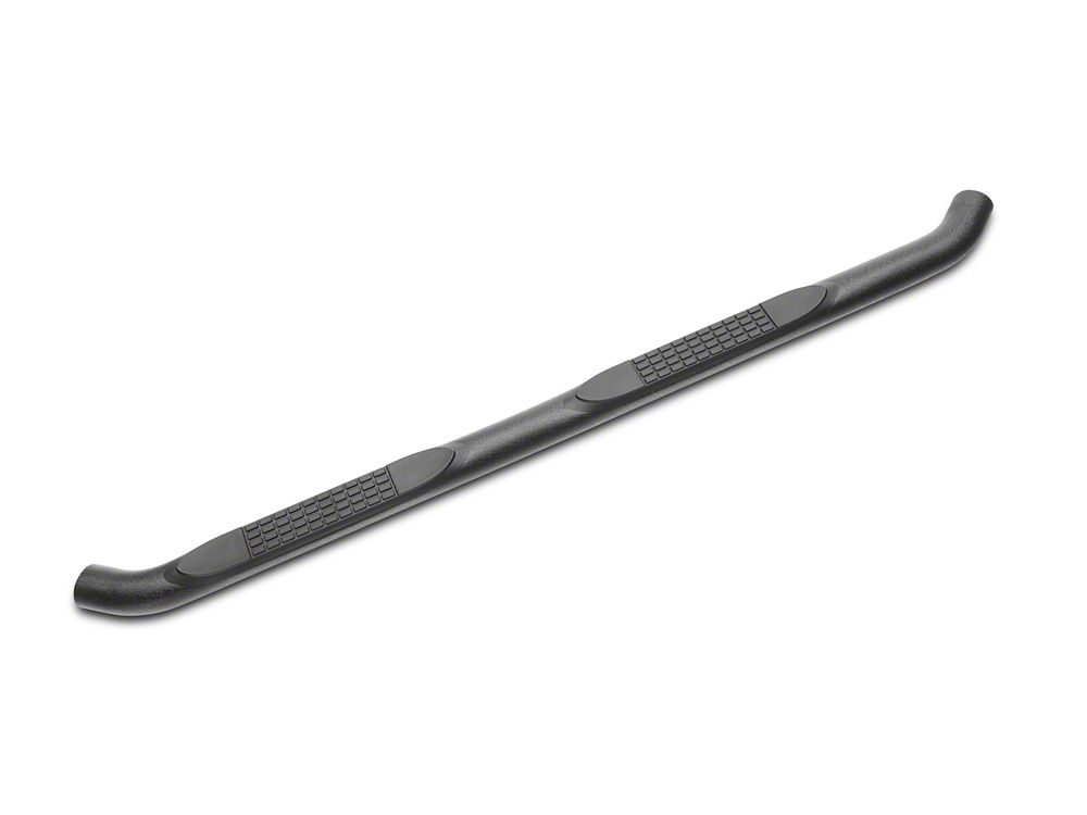 RedRock 3-Inch Round Curved Side Step Bars; Textured Black (18-25 Jeep Wrangler JL 4-Door)