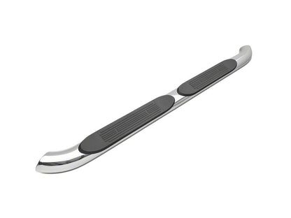 RedRock 4-Inch Oval Curved Side Step Bars; Stainless Steel (18-25 Jeep Wrangler JL 4-Door)