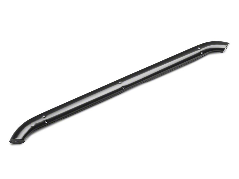 RedRock 4-Inch Oval Curved Side Step Bars; Semi-Gloss Black (18-25 Jeep Wrangler JL 4-Door)
