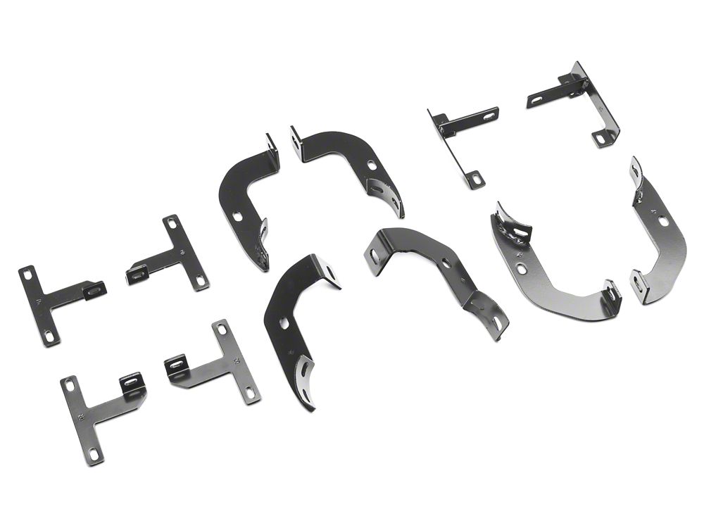 RedRock 4-Inch Oval Curved Side Step Bars; Semi-Gloss Black (18-25 Jeep Wrangler JL 4-Door)