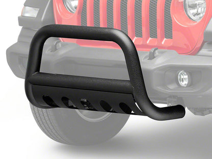 RedRock 3-Inch Bull Bar with Skid Plate; Textured Black (18-25 Jeep Wrangler JL)