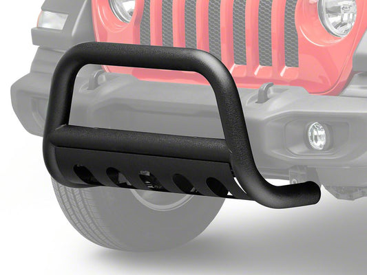 RedRock 3-Inch Bull Bar with Skid Plate; Textured Black (18-25 Jeep Wrangler JL)