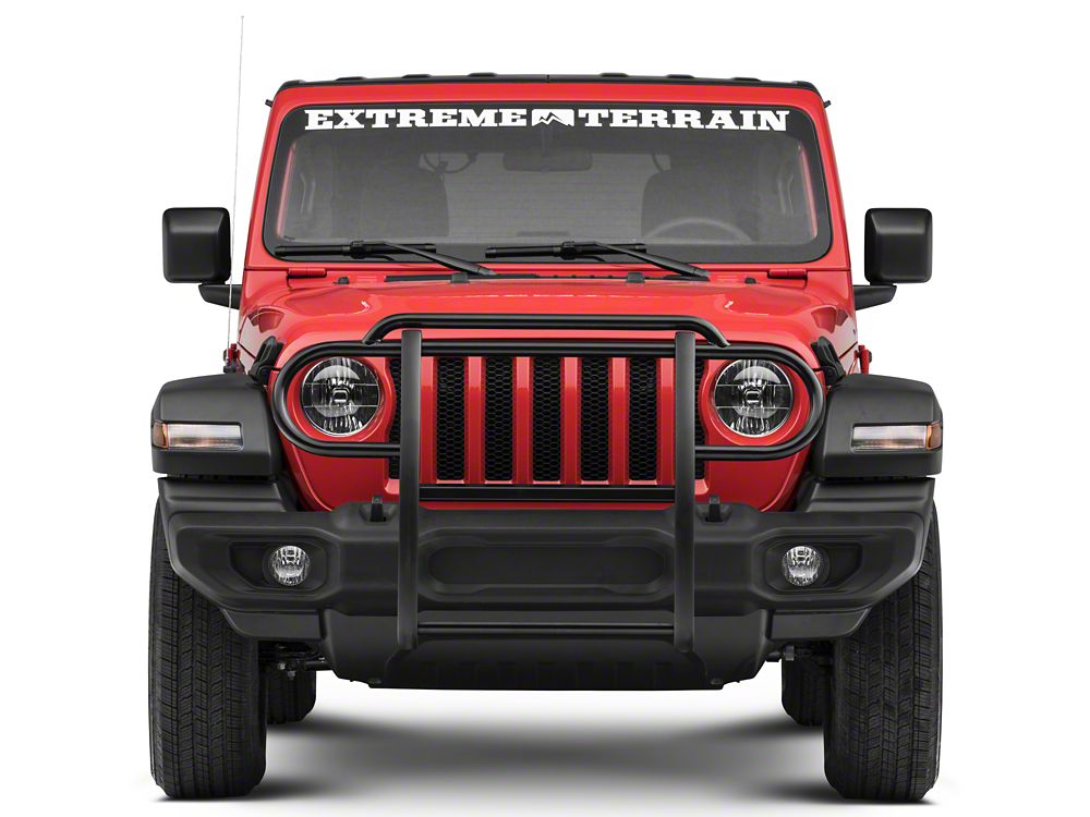 RedRock Grille Guard; Gloss Black (18-25 Jeep Wrangler JL)