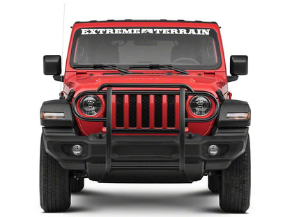 RedRock Grille Guard; Gloss Black (18-25 Jeep Wrangler JL)