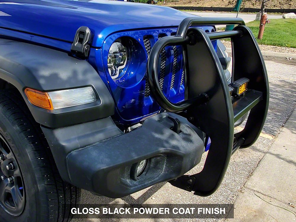 RedRock Grille Guard; Gloss Black (18-25 Jeep Wrangler JL)