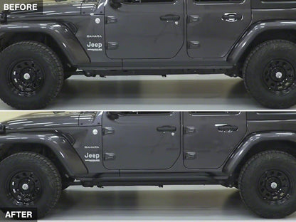 RedRock Rocker Guards; Textured Black (18-25 Jeep Wrangler JL 4-Door)