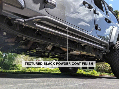 RedRock Rocker Guards; Textured Black (18-25 Jeep Wrangler JL 4-Door)