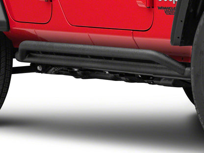 RedRock Rocker Guards; Textured Black (18-25 Jeep Wrangler JL 4-Door)