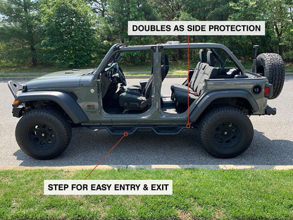 RedRock HD Drop Side Step Bars (18-25 Jeep Wrangler JL 4-Door)