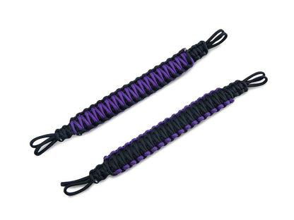 RedRock Rear Soundbar Paracord Grab Handles; Black and Purple (07-17 Jeep Wrangler JK 4-Door)