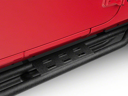 RedRock Side Armor with Step Pads; Textured Black (18-25 Jeep Wrangler JL 4-Door)
