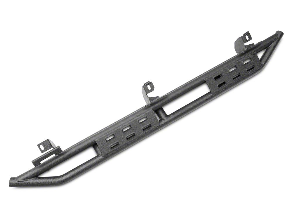 RedRock Side Armor with Step Pads; Textured Black (18-25 Jeep Wrangler JL 4-Door)