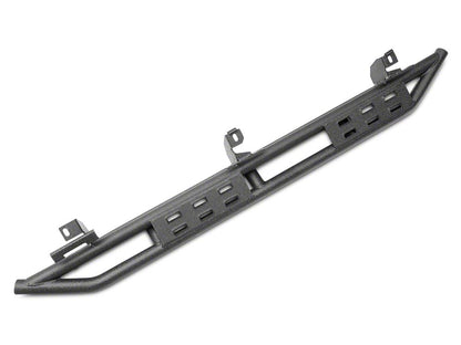 RedRock Side Armor with Step Pads; Textured Black (18-25 Jeep Wrangler JL 4-Door)