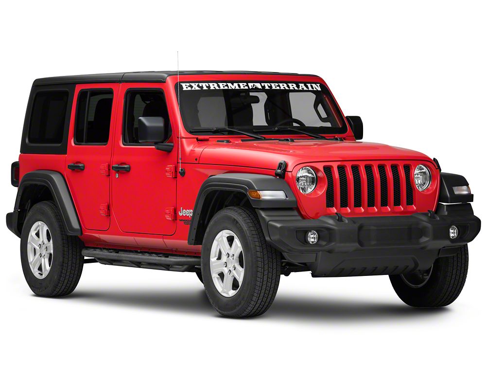 RedRock Side Armor with Step Pads; Textured Black (18-25 Jeep Wrangler JL 4-Door)