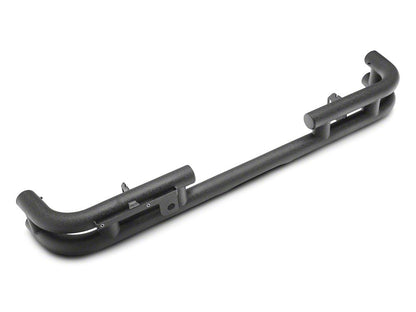 RedRock Tubular Rear Bumper with Wrap Around; Textured Black (18-25 Jeep Wrangler JL)