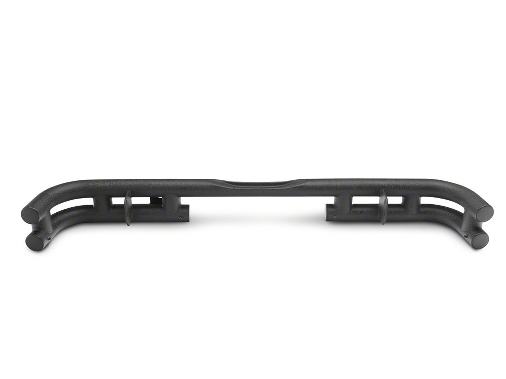 RedRock Tubular Rear Bumper with Wrap Around; Textured Black (18-25 Jeep Wrangler JL)
