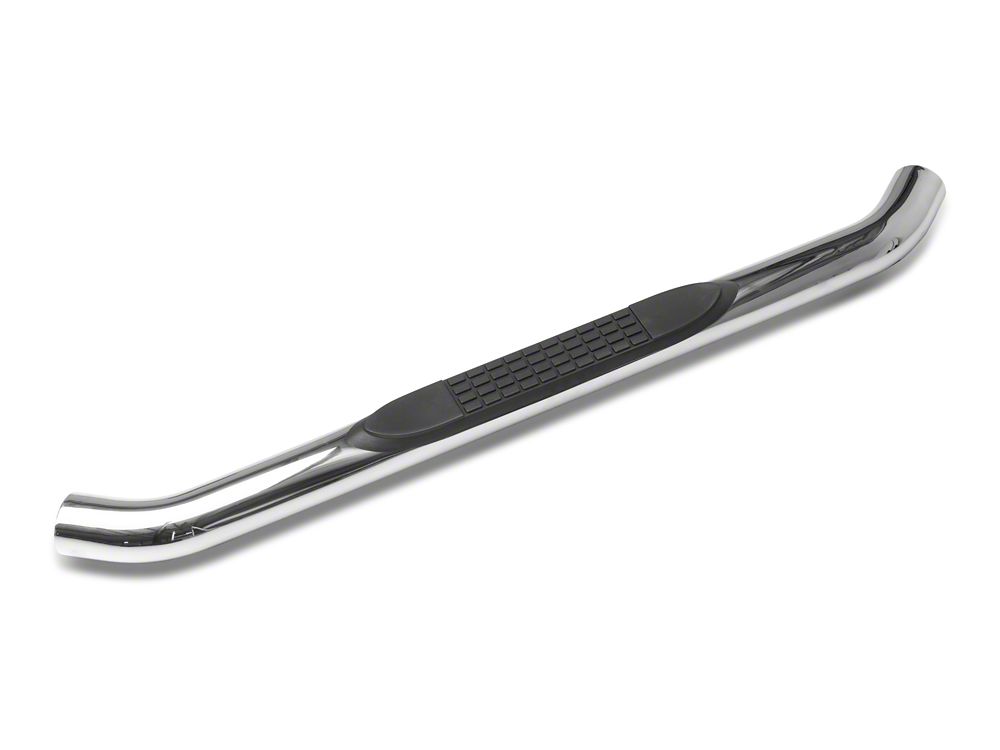 RedRock 3-Inch Round Curved Side Step Bars; Stainless Steel (18-25 Jeep Wrangler JL 2-Door)