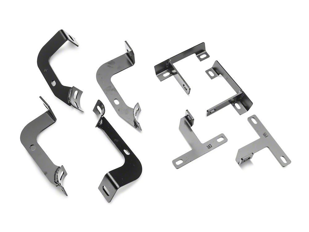 RedRock 3-Inch Round Curved Side Step Bars; Stainless Steel (18-25 Jeep Wrangler JL 2-Door)