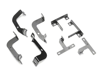 RedRock 3-Inch Round Curved Side Step Bars; Stainless Steel (18-25 Jeep Wrangler JL 2-Door)