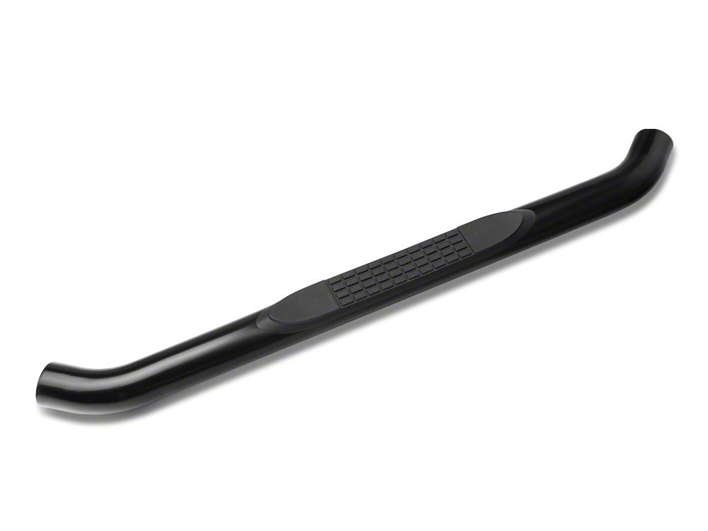 RedRock 3-Inch Round Curved Side Step Bars; Semi-Gloss Black (18-25 Jeep Wrangler JL 2-Door)