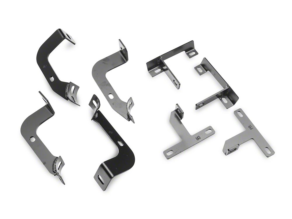 RedRock 3-Inch Round Curved Side Step Bars; Semi-Gloss Black (18-25 Jeep Wrangler JL 2-Door)