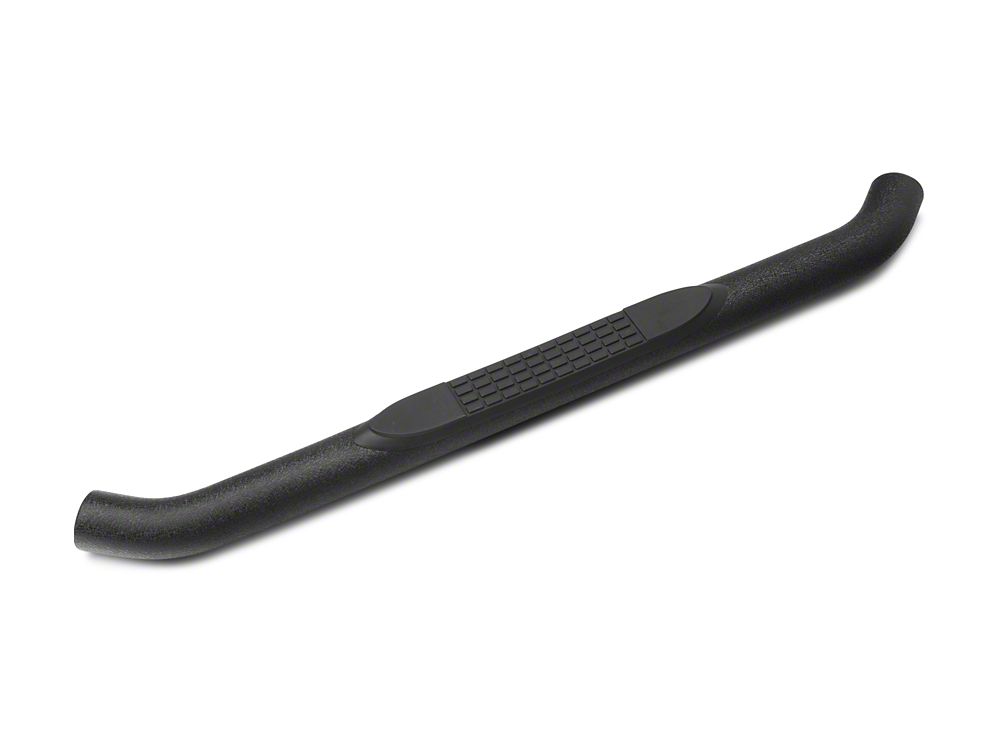 RedRock 3-Inch Round Curved Side Step Bars; Textured Black (18-25 Jeep Wrangler JL 2-Door)