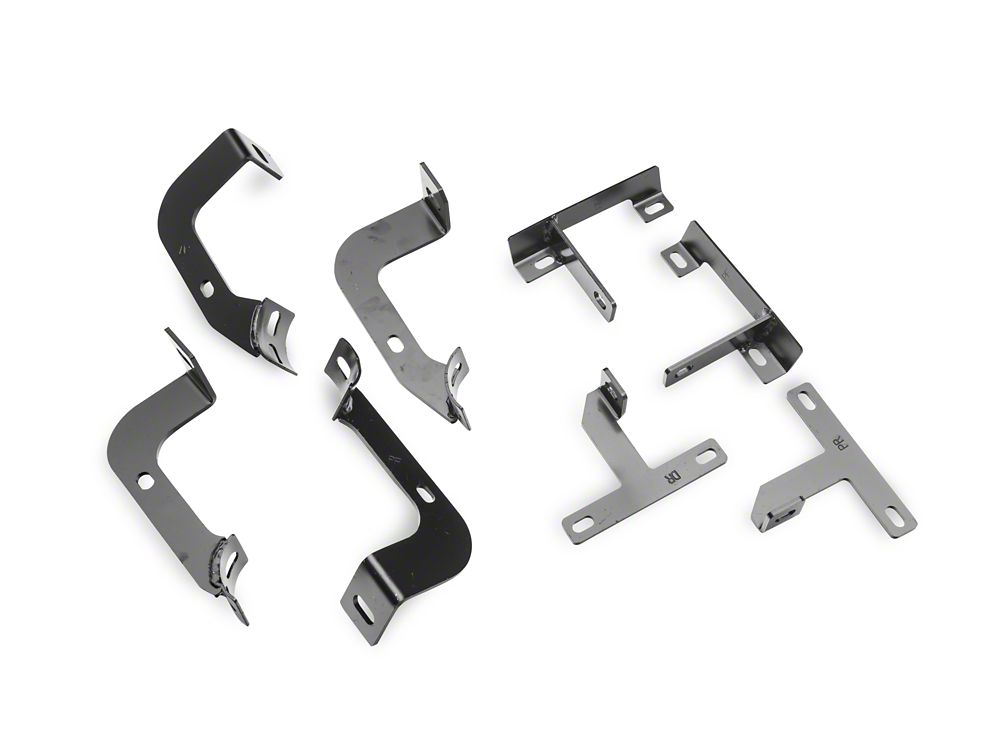 RedRock 3-Inch Round Curved Side Step Bars; Textured Black (18-25 Jeep Wrangler JL 2-Door)