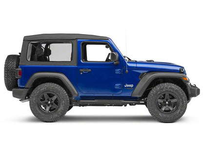 RedRock PNC Side Step Bars; Textured Black (18-25 Jeep Wrangler JL 2-Door)