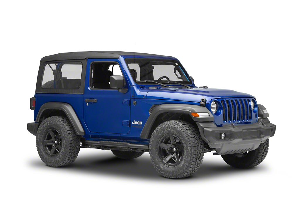 RedRock PNC Side Step Bars; Textured Black (18-25 Jeep Wrangler JL 2-Door)