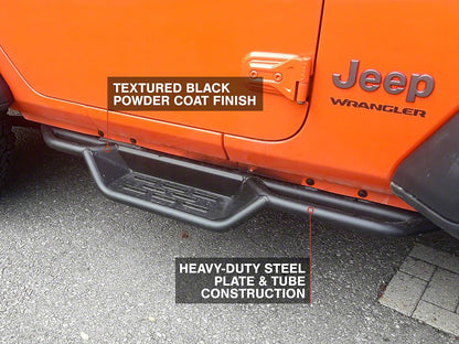 RedRock HD Drop Side Step Bars (18-25 Jeep Wrangler JL 2-Door)