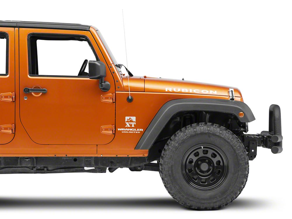 RedRock Tubular Front Bumper; Textured Black (07-18 Jeep Wrangler JK)