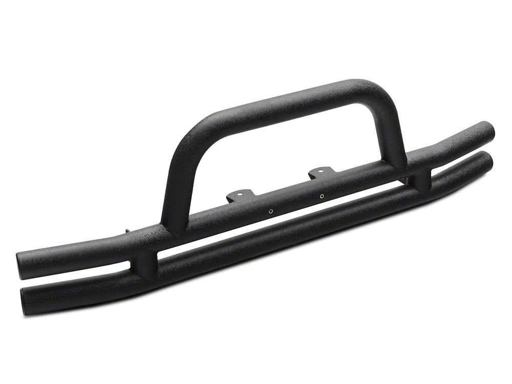 RedRock Tubular Front Bumper; Textured Black (07-18 Jeep Wrangler JK)