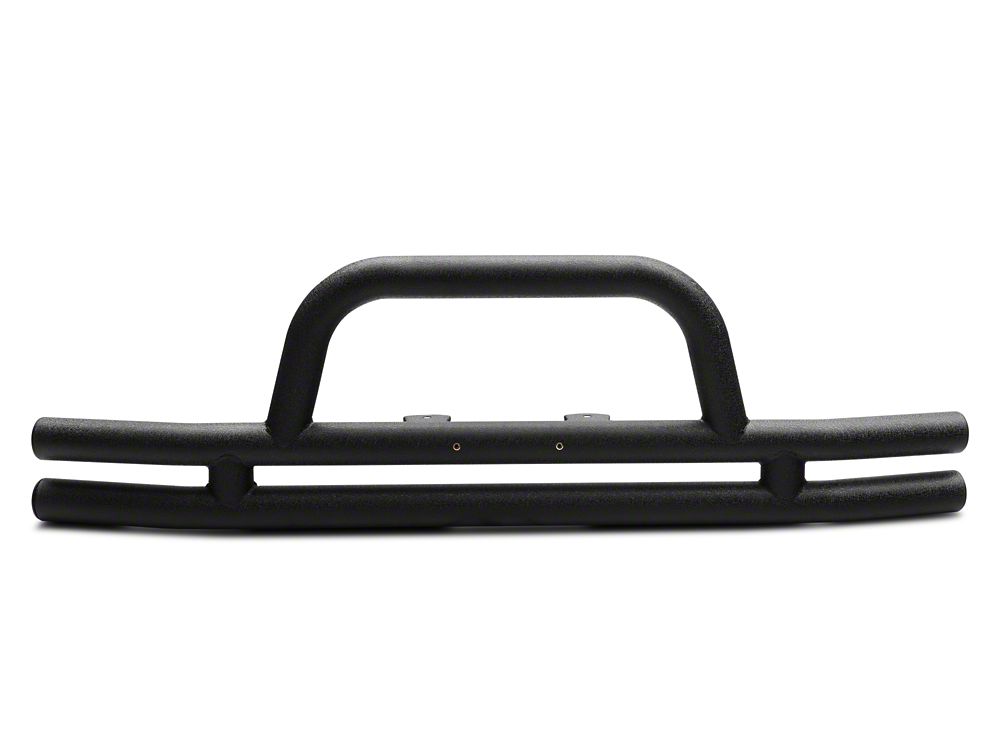 RedRock Tubular Front Bumper; Textured Black (07-18 Jeep Wrangler JK)