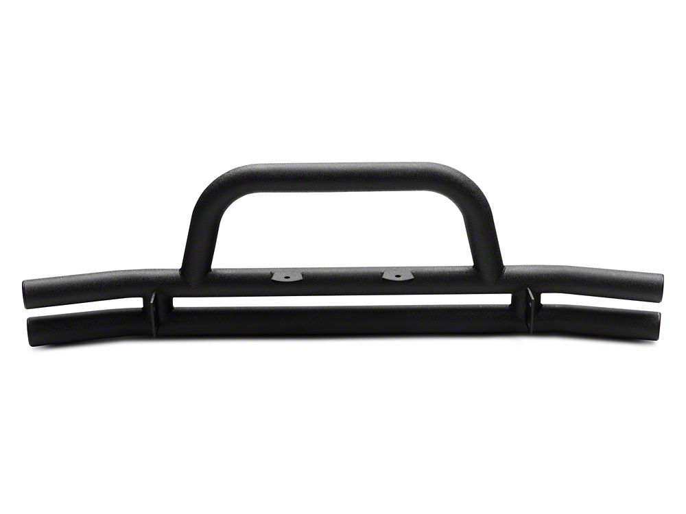 RedRock Tubular Front Bumper; Textured Black (07-18 Jeep Wrangler JK)