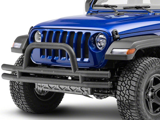 RedRock Tubular Front Bumper; Textured Black (18-25 Jeep Wrangler JL)