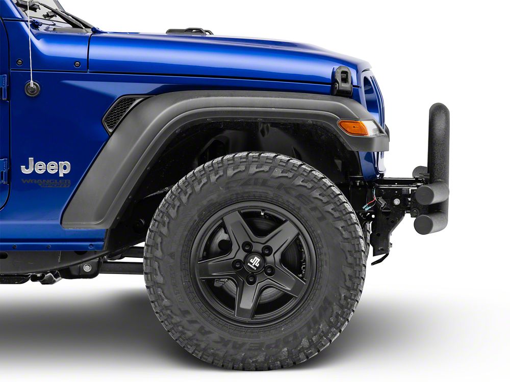 RedRock Tubular Front Bumper; Textured Black (18-25 Jeep Wrangler JL)
