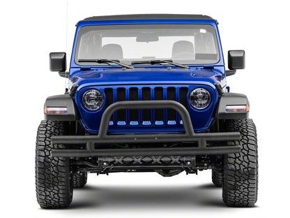 RedRock Tubular Front Bumper; Textured Black (18-25 Jeep Wrangler JL)