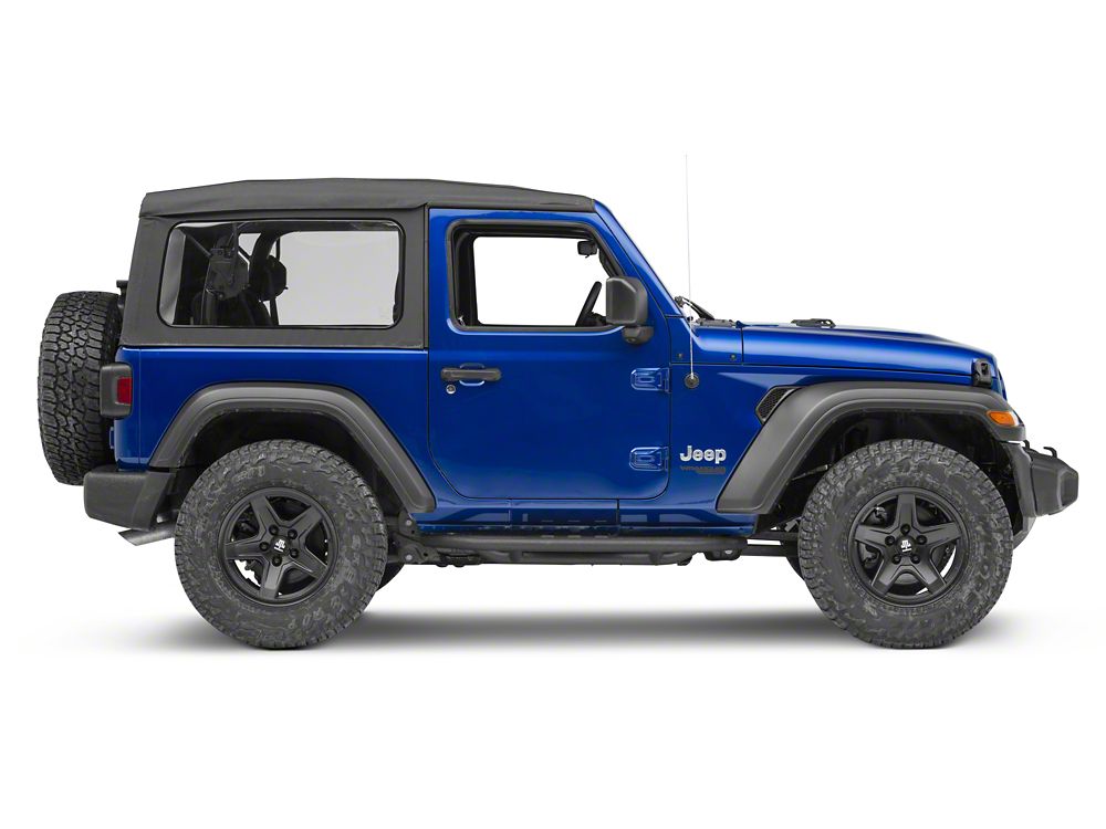 RedRock Side Armor; Textured Black (18-25 Jeep Wrangler JL 2-Door)