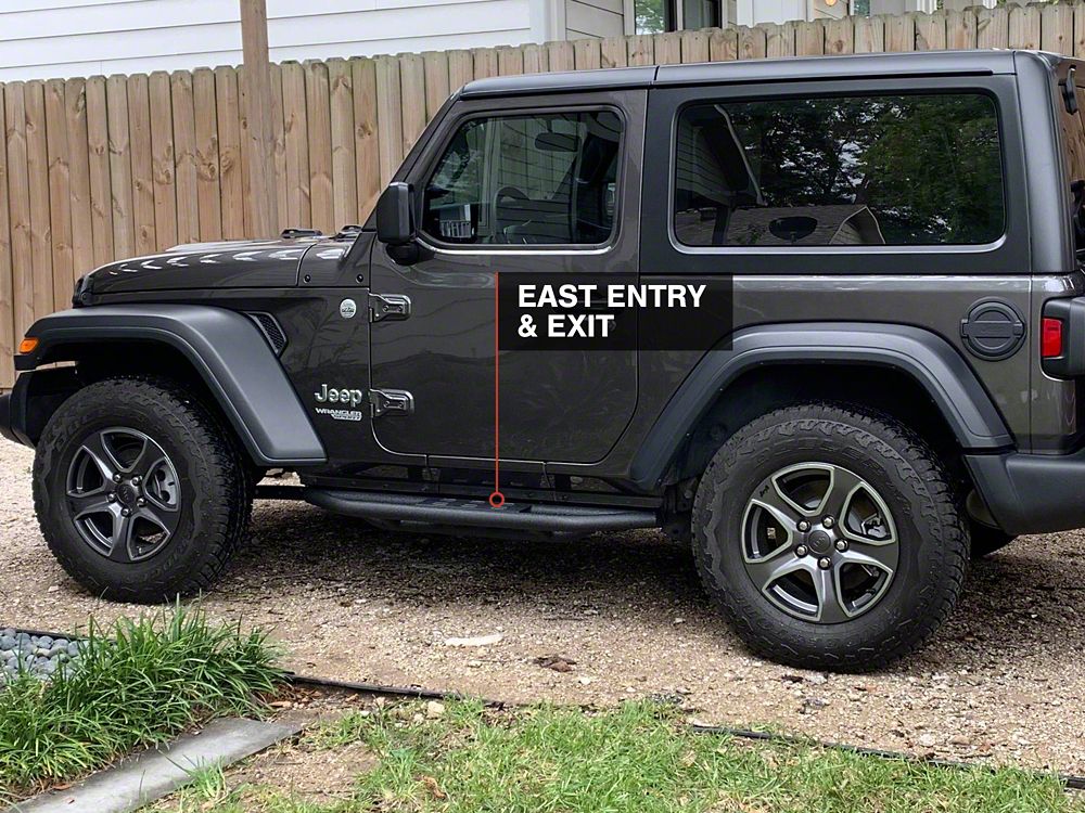 RedRock Side Armor; Textured Black (18-25 Jeep Wrangler JL 2-Door)