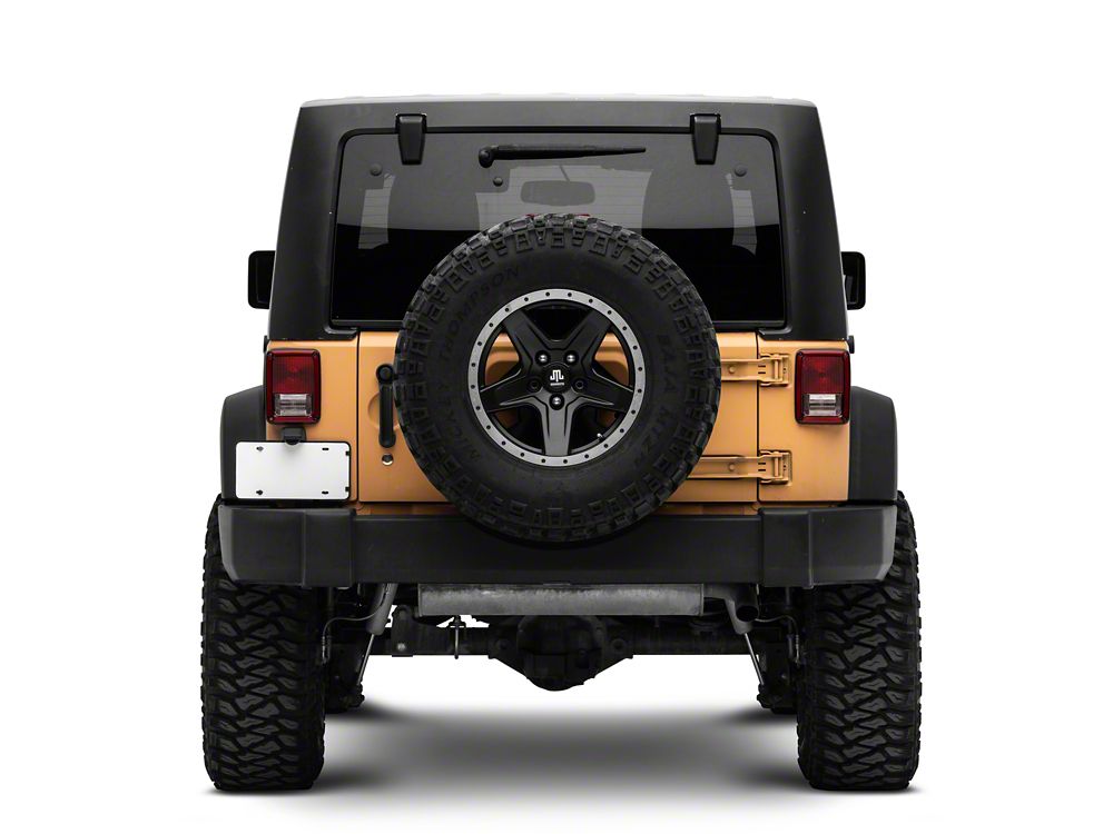 RedRock Spare Tire Relocation Mounting Bracket for Factory Tire Carrier (07-18 Jeep Wrangler JK)