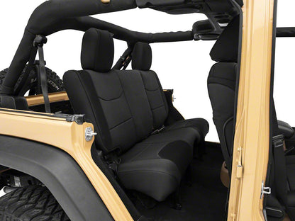 RedRock Custom Fit Front and Rear Seat Covers; Black (13-18 Jeep Wrangler JK 4-Door)