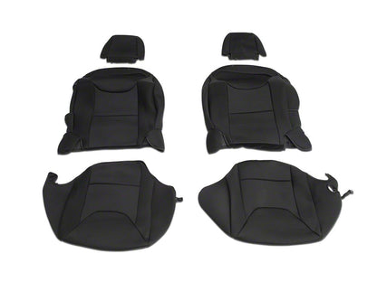 RedRock Custom Fit Front and Rear Seat Covers; Black (13-18 Jeep Wrangler JK 4-Door)