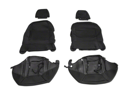 RedRock Custom Fit Front and Rear Seat Covers; Black (13-18 Jeep Wrangler JK 4-Door)