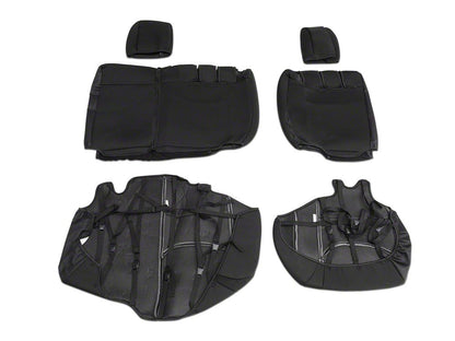 RedRock Custom Fit Front and Rear Seat Covers; Black (13-18 Jeep Wrangler JK 4-Door)