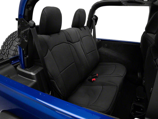 RedRock Custom Fit Front and Rear Seat Covers; Black (18-25 Jeep Wrangler JL 2-Door)