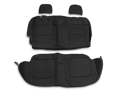 RedRock Custom Fit Front and Rear Seat Covers; Black (18-25 Jeep Wrangler JL 2-Door)