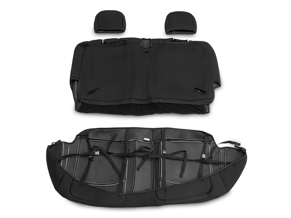 RedRock Custom Fit Front and Rear Seat Covers; Black (18-25 Jeep Wrangler JL 2-Door)