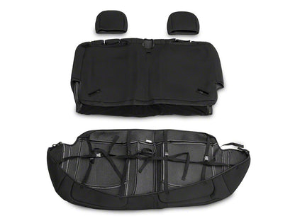 RedRock Custom Fit Front and Rear Seat Covers; Black (18-25 Jeep Wrangler JL 2-Door)